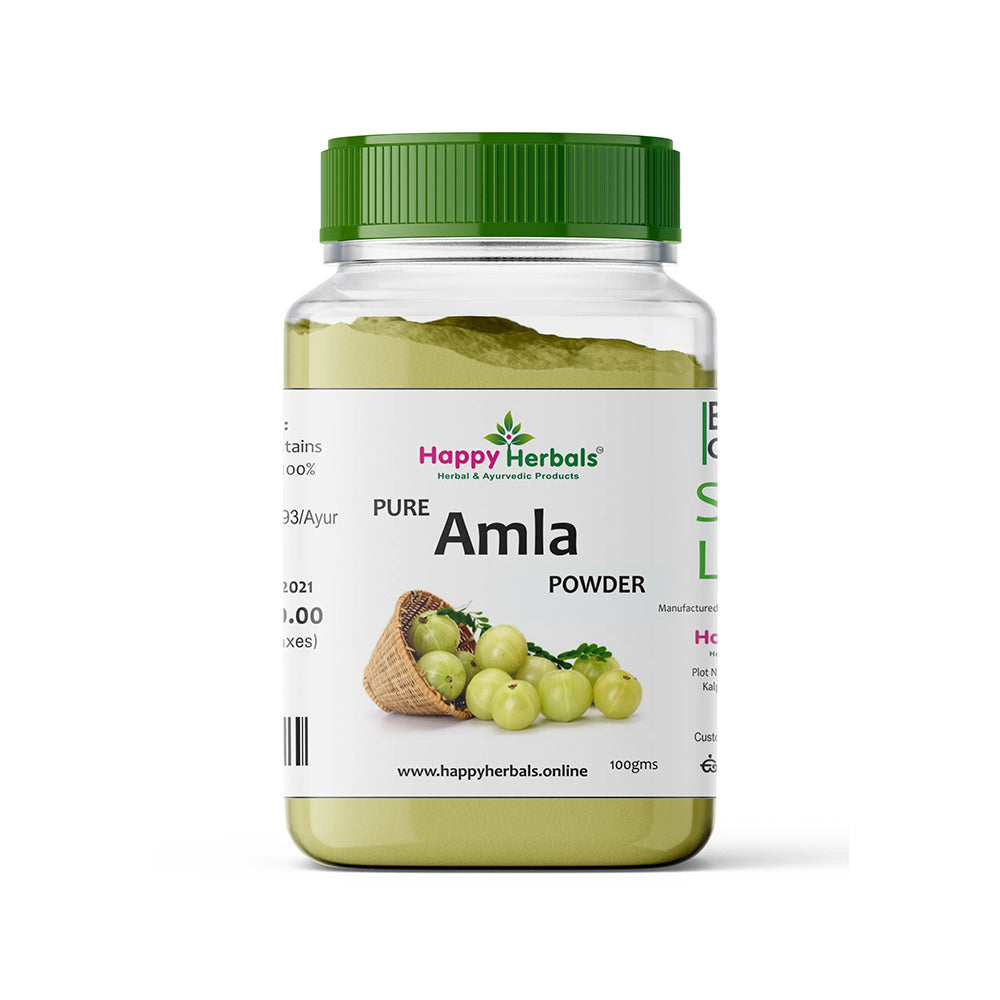 Amla Powder: Happy Herbals' health booster. Pure and potent, it supports wellness. Embrace nature for vitality.