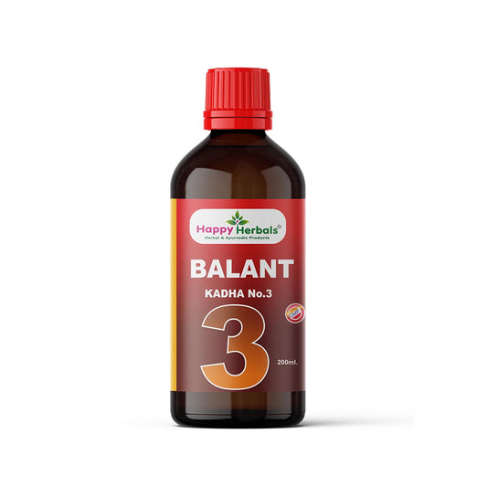 Balant Kadha No.3: Happy Herbals' digestive blend. Crafted with traditional herbs, it supports gut health. Embrace nature for digestive comfort.