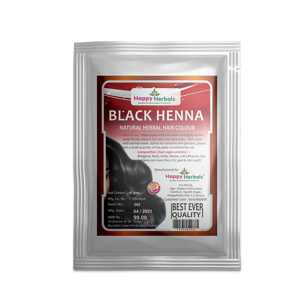 Rediscover Radiant Black with Happy Herbals' Natural Black Henna