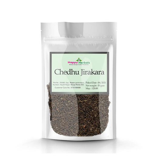 Chedhu Jilakarra: Happy Herbals' digestive aid. Harnessing the power of Chedhu Jilakarra, it supports healthy digestion. Embrace nature for digestive wellness.