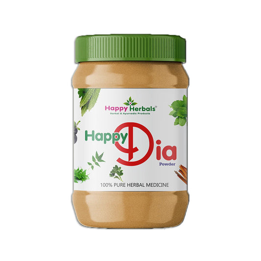 Happy Dia Powder: Happy Herbals' natural support for blood sugar balance. Crafted with carefully selected ingredients, this powder helps maintain healthy glucose levels. Embrace nature for balanced blood sugar.