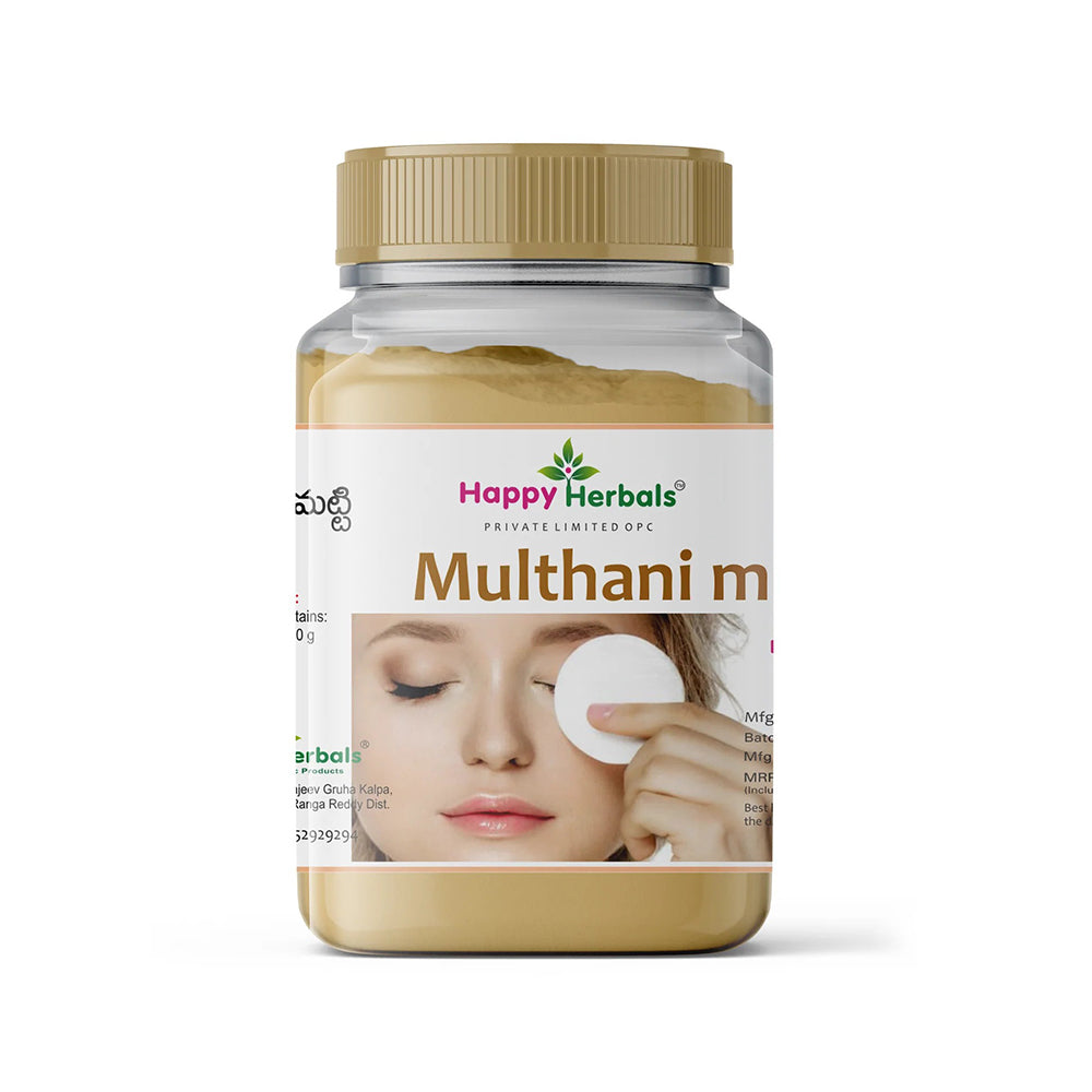 Reveal Clear, Radiant Skin with HappyHerbals' Multani Mitti (Fuller's Earth) Powder