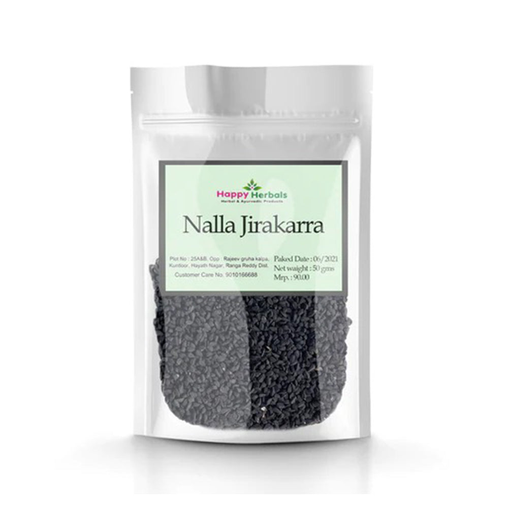 Savor the essence of flavor with Happy Herbals' Nalla Jilakarra, a prized Ayurvedic spice known for its rich aroma and digestive benefits, offering a natural solution for enhancing culinary delights and promoting gastrointestinal wellness.