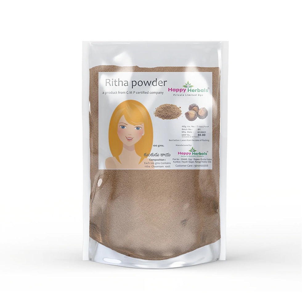 Embrace Natural Hair Care with Ritha Powder: Happy Herbals' Secret to Clean and Healthy Hair
