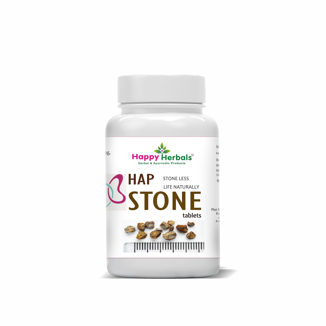 "Hap Stone Tablets: Happy Herbals' holistic approach to urinary health. Crafted with natural ingredients, these tablets support kidney function and urinary comfort. Embrace nature for a balanced system."