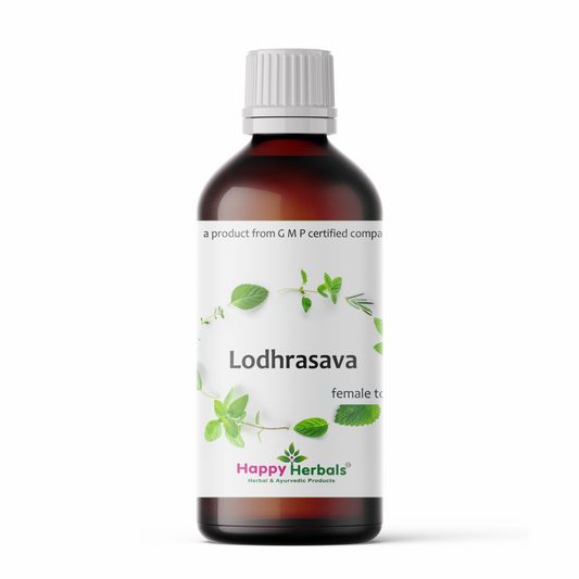 Promote digestive wellness with Happy Herbals' Lodrasavam, a traditional Ayurvedic tonic crafted to support gastrointestinal health and aid in digestion, restoring balance and vitality to your digestive system naturally.