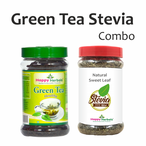 Green Tea & Stevia Leaves Combo