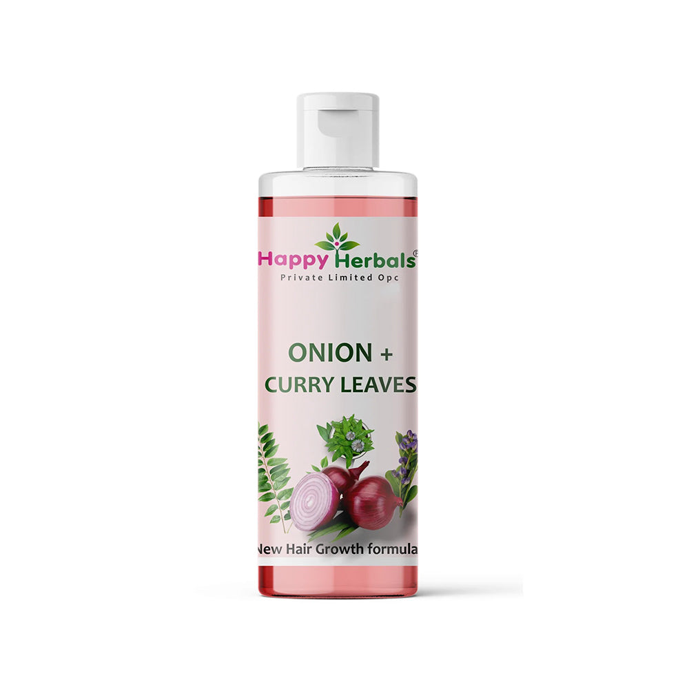 Enjoy the natural goodness of HappyHerbals' Onion + Curry Leaves Conditioning Shampoo. Crafted with care, this unique blend harnesses the nourishing properties of onion and curry leaves to revitalize and strengthen your hair, leaving it silky smooth and deeply conditioned. Experience the benefits of nature's bounty with every wash.