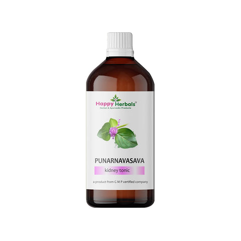Happy Herbals' Punarnavasava Syrup - A natural blend for kidney and urinary tract health. Enhance your well-being with this Ayurvedic remedy.